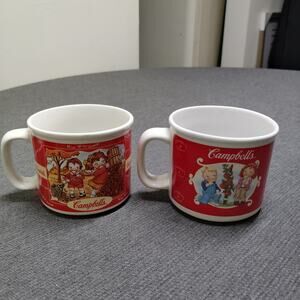 Vintage Campbell’s Soup Mugs Set of 2 Westwood Houston Harvest 90s Kids Ceramic